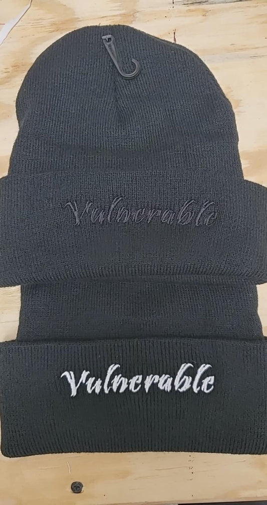 Embroidered Vulnerable Beanie